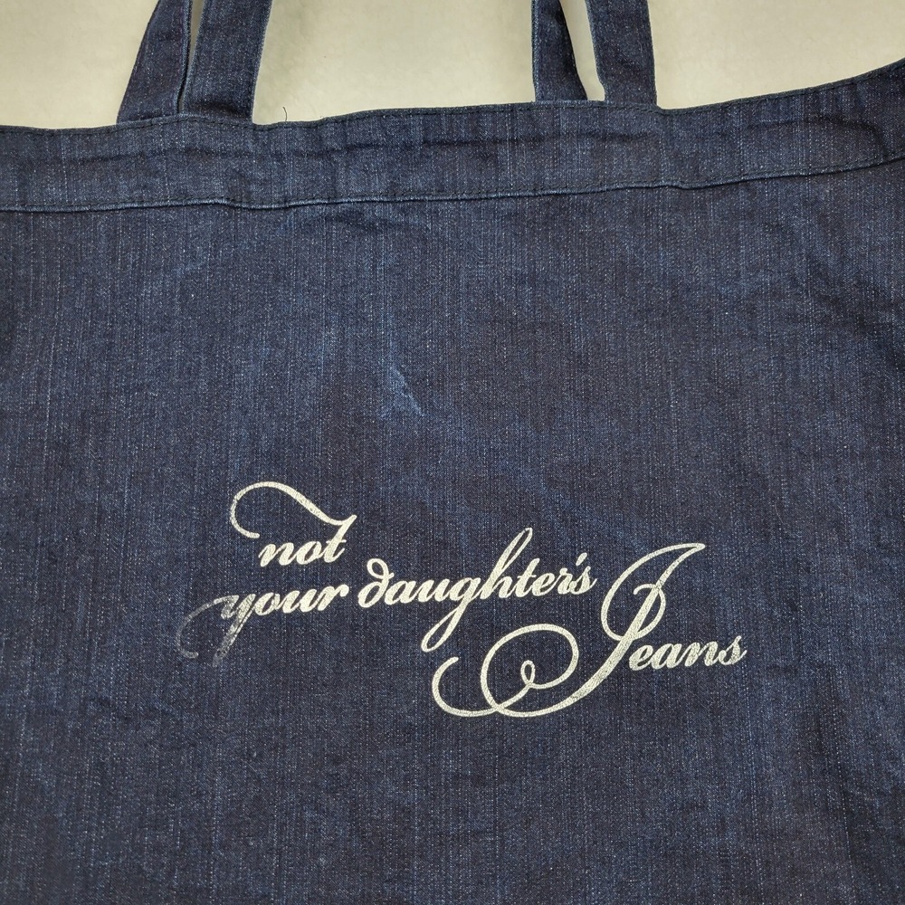 Not Your Daughter's Jeans NYDJ Denim Tote Bag Blue 20 x 16 x 4 Stylish Practical